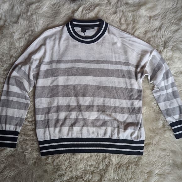 NWT 360 Cashmere Penny Striped Sweater - Picture 2 of 15